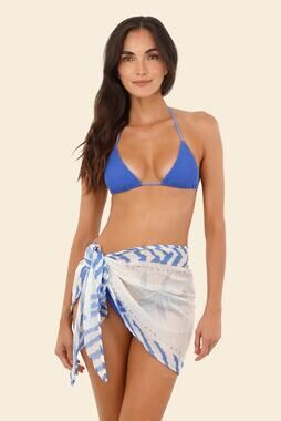 Malai Zebra Line Blue Rooney Pareo NWT ONE SIZE